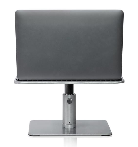 Mount-It! MI-7272 Height Adjustable Laptop & Monitor Stand, fits most laptops from 11" x 15" and monitor screens from 24" - 32" - Silver