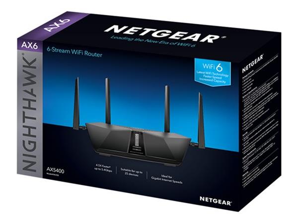 NETGEAR Nighthawk (RAX50-100CNS) AX5400 Wireless Wi-Fi 6 Router(Open Box)