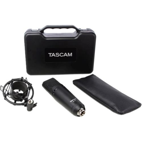 TASCAM TM-180 Studio Condenser Microphone with Shockmount, Hard Case, and Zippered Soft Case (TM-180)