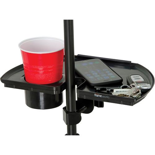 GATOR FRAMEWORKS GFW-MICACCTRAY Microphone Stand Accessory Tray, Black