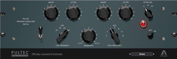 APOGEE FX Plugins - Pultec EQP-1A Program Equalizer (Digital Download Only)