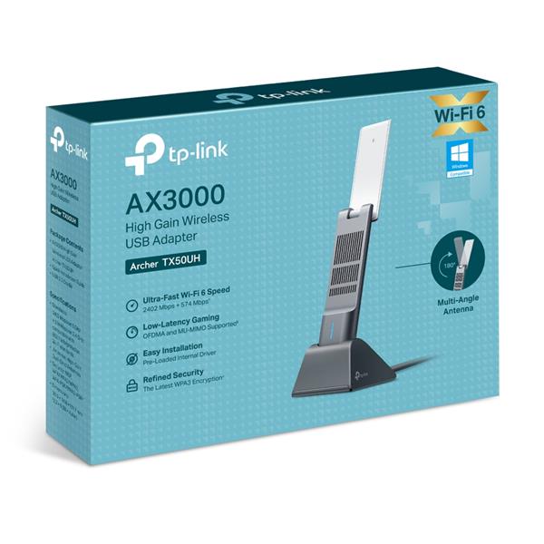 TP-Link (Archer TX50UH) AX3000 Dual Band Wi-Fi 6 Wireless USB Adapter