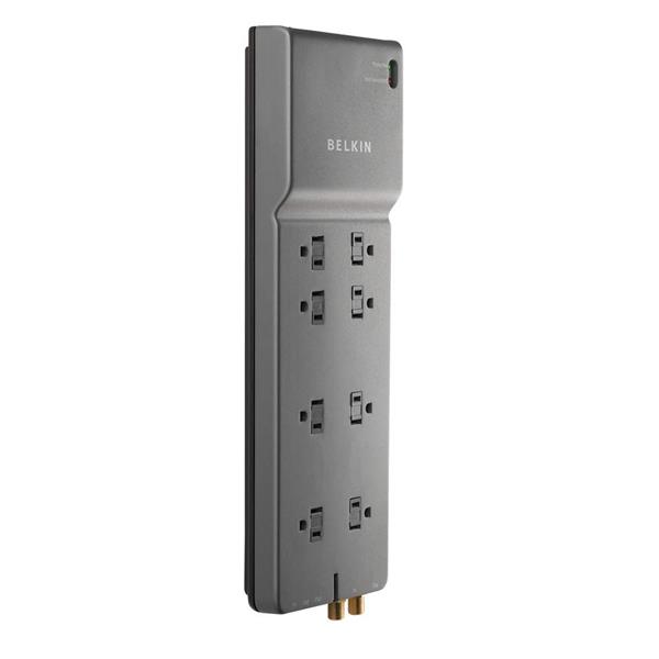 BELKIN SurgeMaster Surge Protector - 8-Outlets 3550J Gray 6 ft Cord