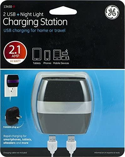 GE Power Station - Night Light Dual Port USB Rapid Charging