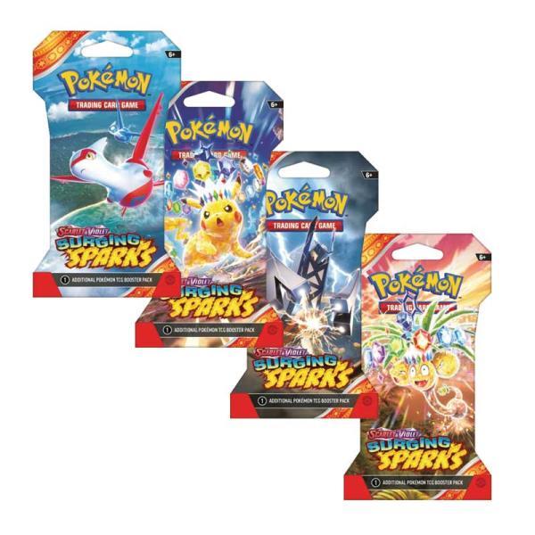 Pokémon TCG: Scarlet & Violet SV08 Surging Sparks Sleeved Booster BLISTER PACKS (Pokemon Trading Cards Game)