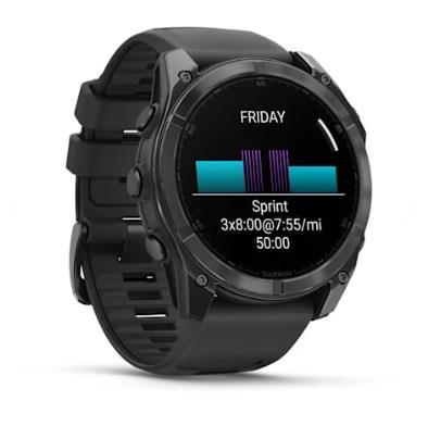 Garmin fenix 8 – 51 mm, AMOLED Slate Gray with Black Silicone Band