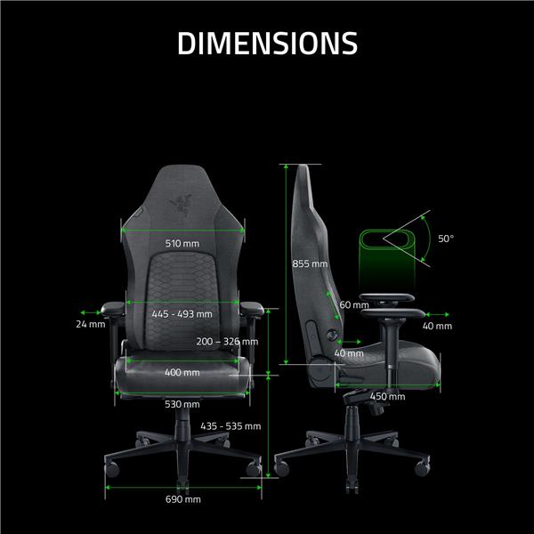 Razer Iskur V2 Gaming Chair - Black