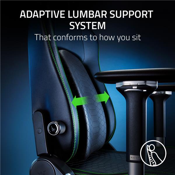 Razer Iskur V2 Gaming Chair - Black and Green