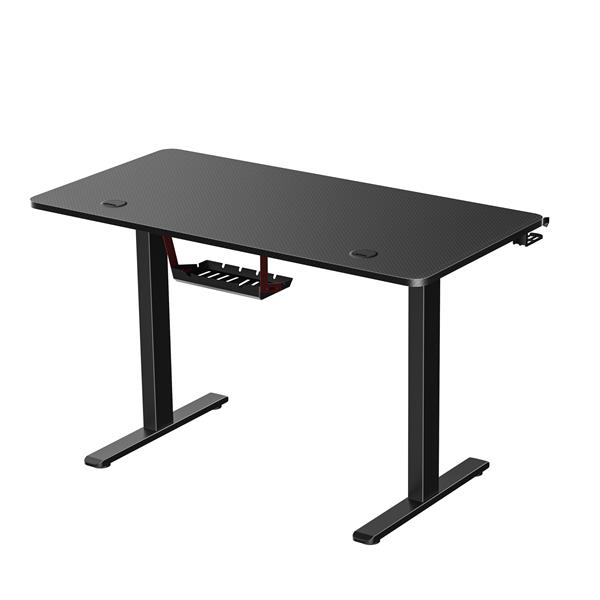 iCAN Electric Height Adjustable Desk, 120*60*73-118cm, 16mm Wooden Tabletop, Memories & Reminder, Cup Holder + Headset Holder + Cable Management , Black