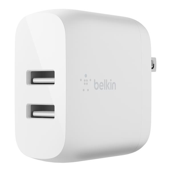 Belkin 24W Dual USB-A Wall Charger with Lightning to USB-A Cable