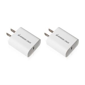 IOGEAR GearPower™ Compact USB-C 20W Charger, 2 Pack