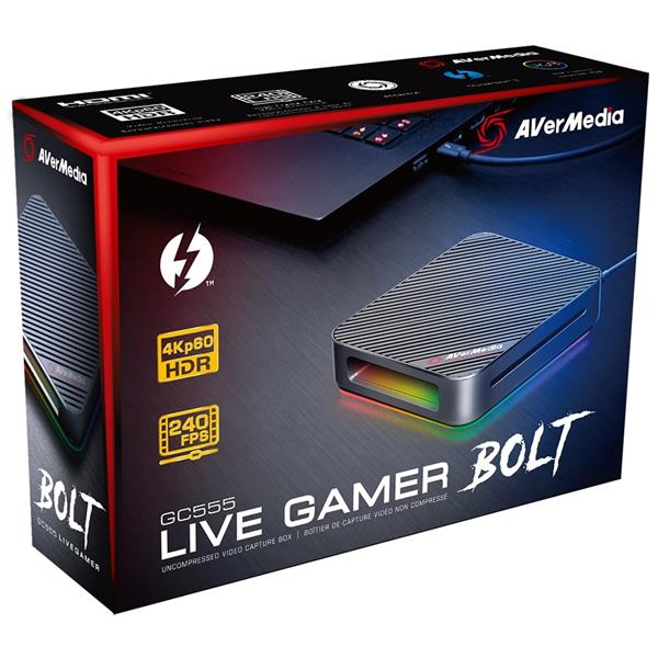 AVerMedia GC555 LIVE GAMER BOLT - 4Kp60 HDR capture, Thunderbolt 3