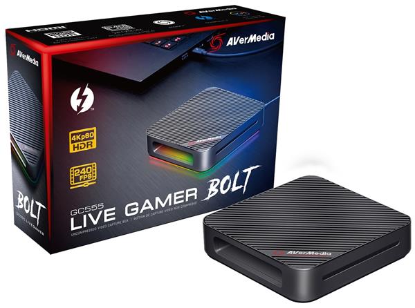 AVerMedia GC555 LIVE GAMER BOLT - 4Kp60 HDR capture, Thunderbolt 3