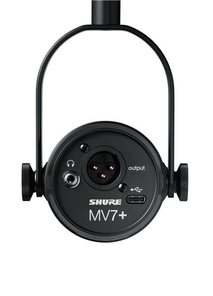 SHURE MV7+ XLR/USB Microphone, Black