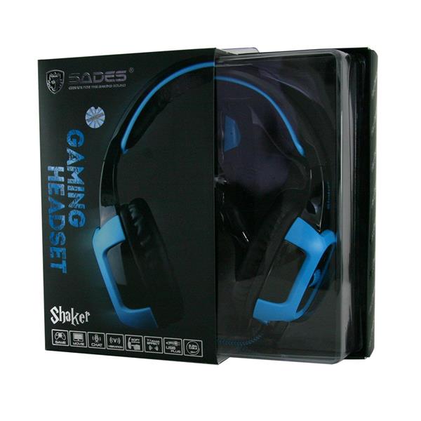 SADES Shaker 7.1 Sound Effect Vibrating Gaming Headset with Detachable Mic