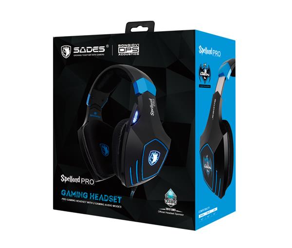 SADES Spellond Pro Gaming Headset, Bongiovi Acoustics DPS(Open Box)