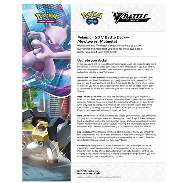 Pokémon TCG: Pokémon GO V Battle Deck Bundle (Mewtwo vs. Melmetal)