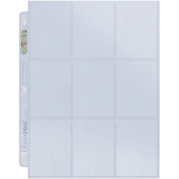 Ultra PRO Platinum Series 9-Pocket Card Sleeve Binder Page (25 Pack)