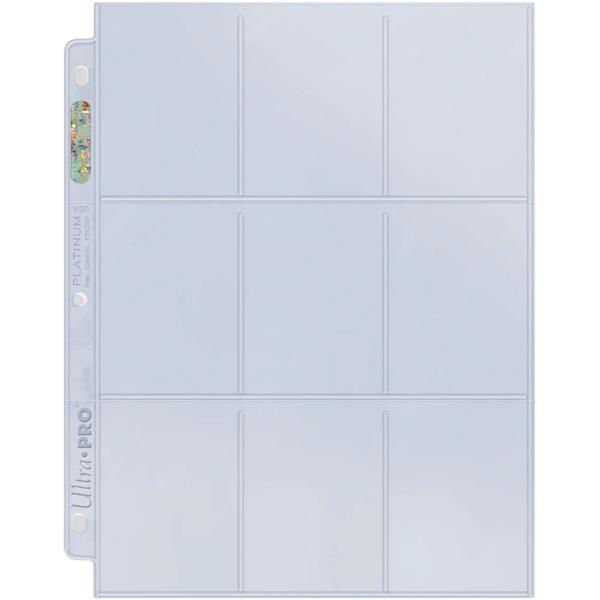 Ultra PRO Platinum Series 9-Pocket Card Sleeve Binder Page (100 Pack)