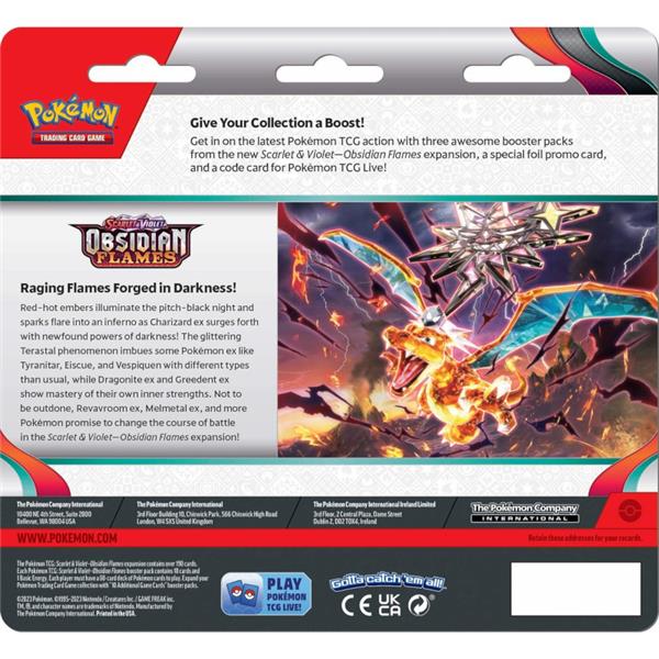 Pokémon TCG: Scarlet & Violet - OBSIDIAN FLAMES Booster 3-Pack Blister