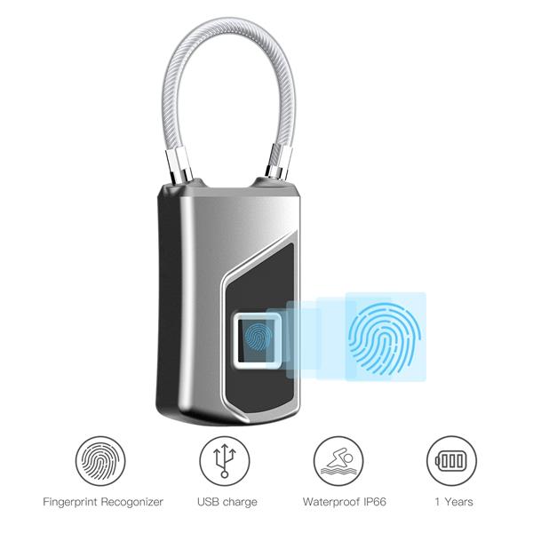 Anytek L1 Fingerprint Bag/Pad Lock Waterproof(Open Box)