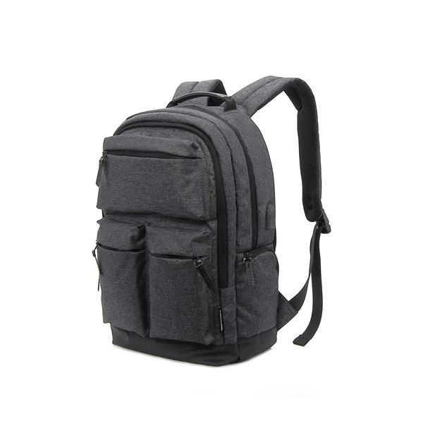 KINGSLONG 15.6" Laptop Backpack with USB Port, Black