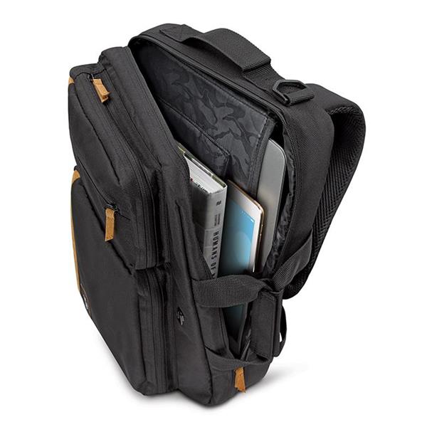 SOLO DUANE 15.6 HYBRID LAPTOP BACKPACK/ BRIEFCASE - BLACK/TAN