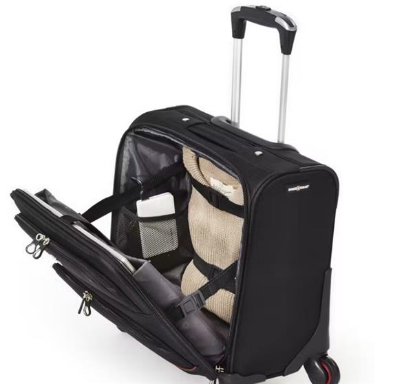 Swiss Gear up to 15.6" Laptop 4-wheeled Computer Business Case, Black
