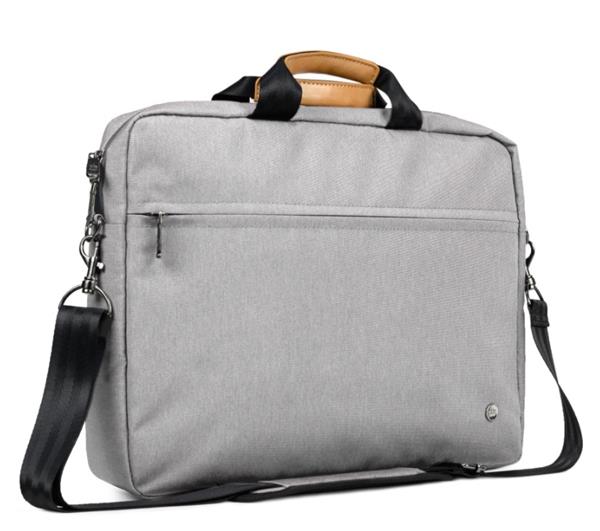 PKG Spadina up to 16" Messenger Bag, Light Grey/Tan