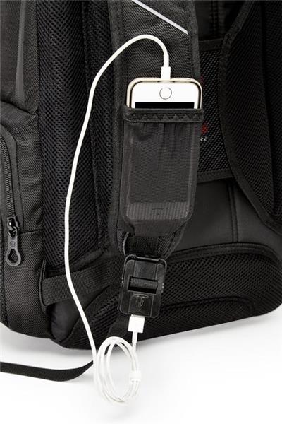 Swiss Gear 17.3" Computer Backpack With USB Port, Black