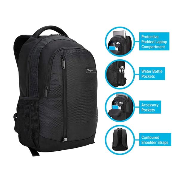 TARGUS 15.6" Sport Backpack, Black