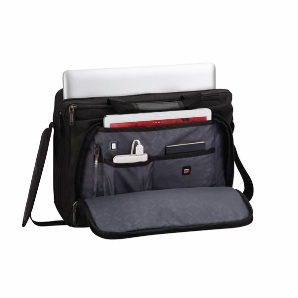 ROOTS 15.6" Laptop bag w/ RFID, Tablet Pocket, Black(Open Box)