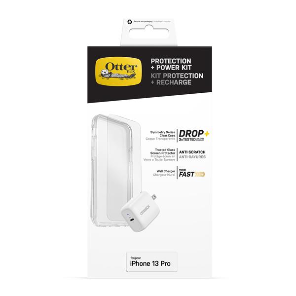 iPhone 13 Pro Otterbox Symmetry Clear Protection + Power Kit Bundle