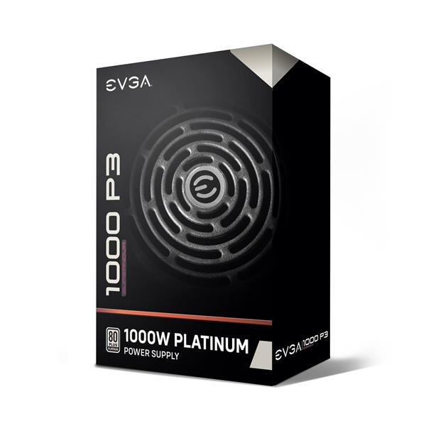 EVGA SuperNOVA 1000 P3, 80 Plus Platinum 1000W, Fully Modular, Eco Mode with FDB Fan, 10 Year Warranty, Includes Power ON Self Tester, Compact 180mm Size, Power Supply 220-P3-1000-X1