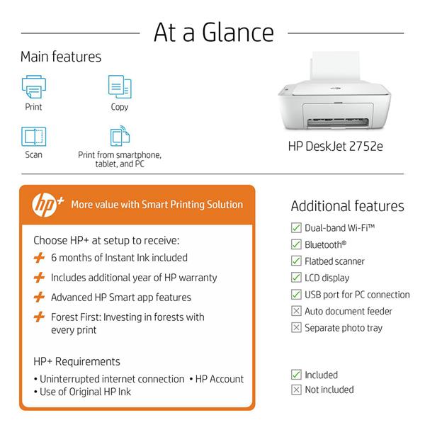 HP DeskJet 2752e ALL-IN-ONE COLOR Printer(Open Box)