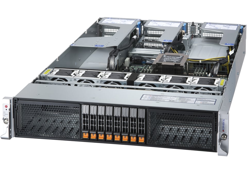 SUPERMICRO A+ 2U Workstation ( H13SRH, CSE-HS201-R000NP) AMD Ryzen Threadripper PRO 7995WX, UP 96C/192T, 32GB DDR5-5600 2Rx8 EC