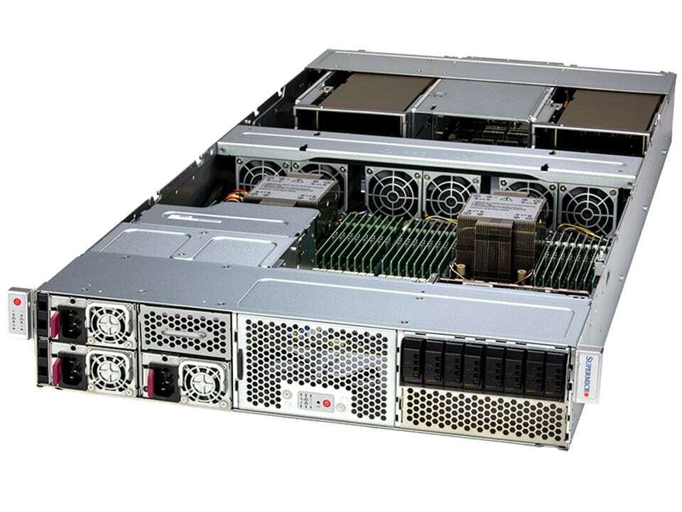 SUPERMICRO 2U X13 (Lovelace) ( SYS-221GE-NR) Intel Xeon Platinum 8462Y+ 32C/64T, DDR5-4800 2RX4 (16Gb) RDIMM ( 16qty), (x2) NVI