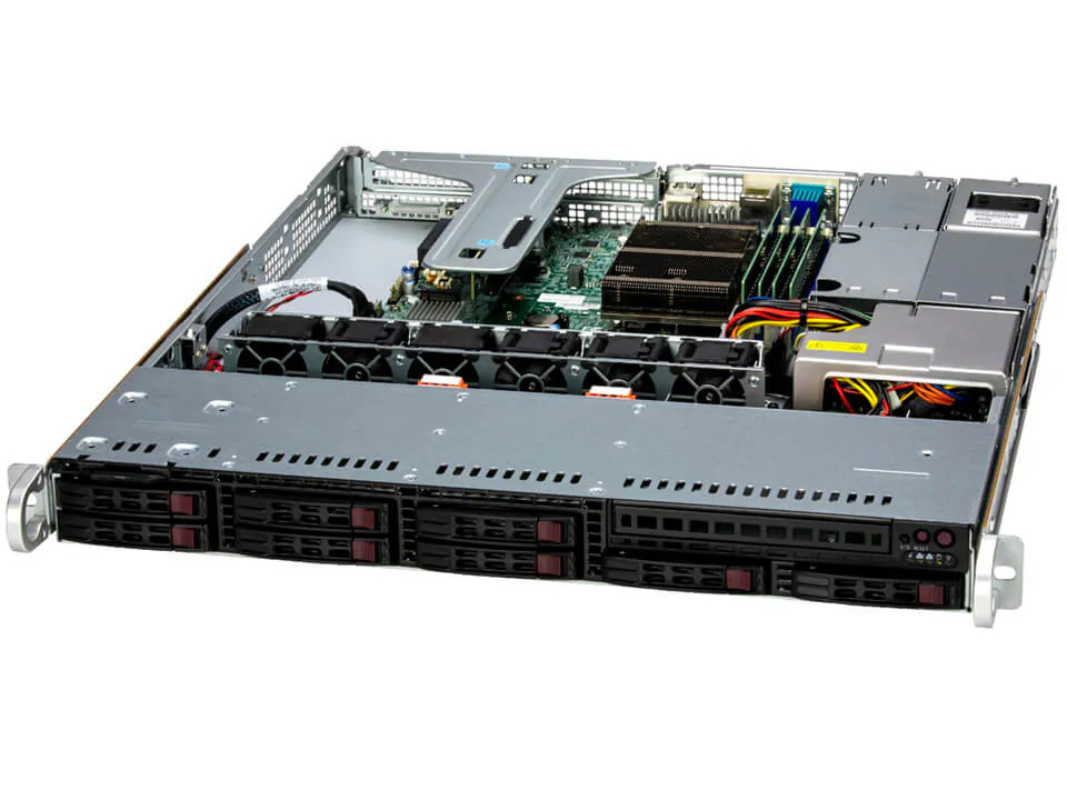 SUPERMICRO UP 1U SuperServer (SE-113MFTS-0RCNBP-1P) Intel Xeon E-2478 Processor 8C/16T, 32GB DDR5-4800 2RX8 (16Gb) ECC UDIMM, S