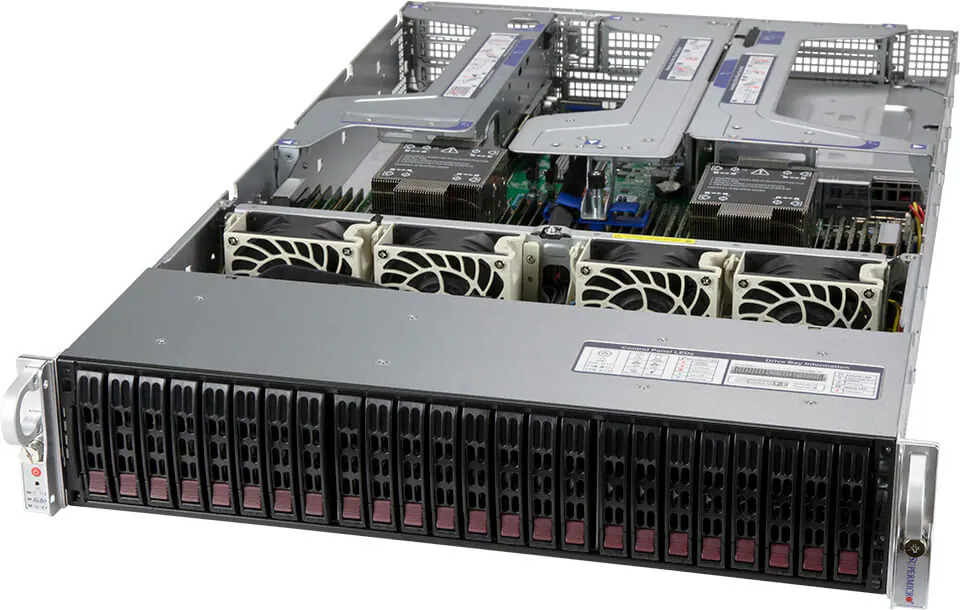 SUPERMICRO Ultra 2U SuperServer (X12DPU-6, 219U3TS-R1K62P-T), Intel Xeon Gold 5315Y 8C/16T, MEM-DR480LB-ER32(x16)8GB DDR4-3200 