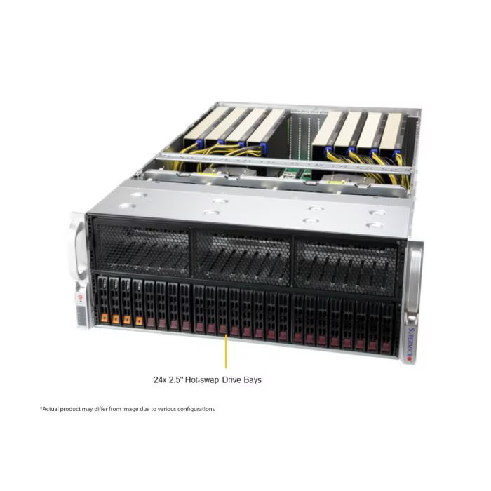 SUPERMICRO 4U GPU SuperServer (H13DSG-O-CPU, CSE-418G2TS) AMD EPYC 9654 96C/192T, MEM-DR516MB-ER48(x32)16GB DDR5-4800 1RX8 (16G