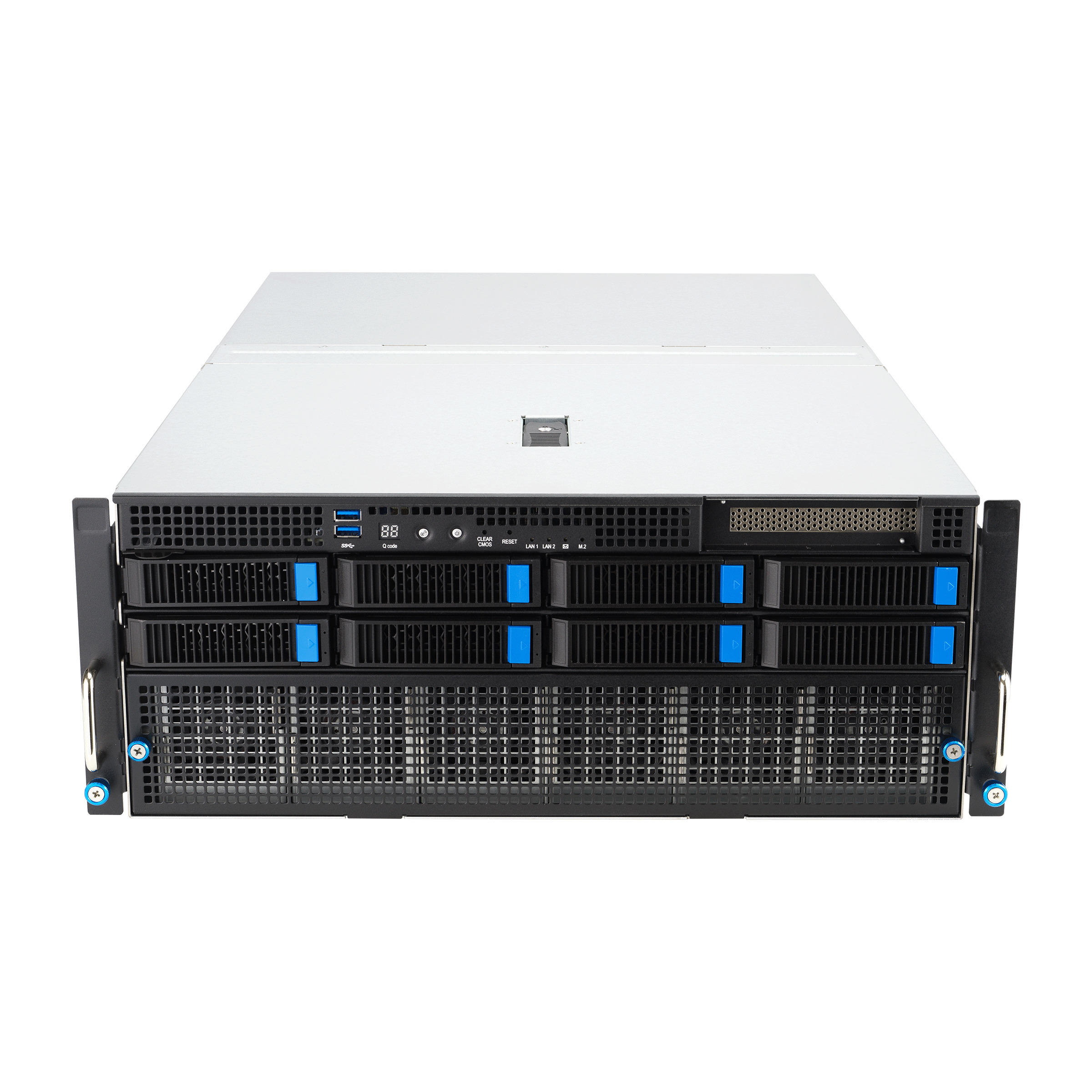 ASUS 4U GPU server ( ESC8000A-E12P-3W10G) AMD EPYC Genoa 9124 DP/UP 16C/32T (2), SSD 960G M.2 NVMe Gen4 PCIe, SSD 1.9T U.2 NVMe