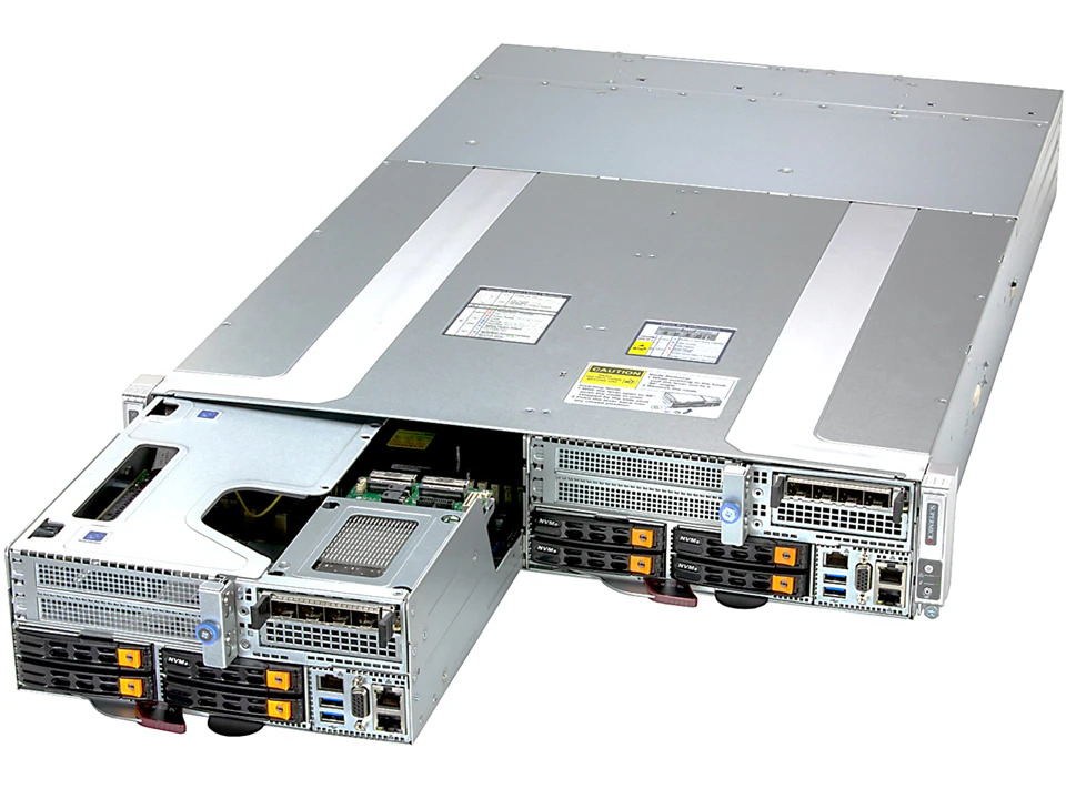 SUPERMICRO GrandTwin SuperServer 2U2N  (SYS-212GT-DNAF) Intel Xeon 6979P 120C/240T, 96GB DDR5-6400 2Rx4 (24Gb) ECC RDIMM ( x24)