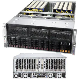 SUPERMICRO A+ Server H13DSG-O-CPU, CSE-418G2TS) AMD EPYC TURIN 9555 64C/128T, 16GB DDR5-6400 1Rx8 LP (16Gb) ECC RDIMM (x24), SS