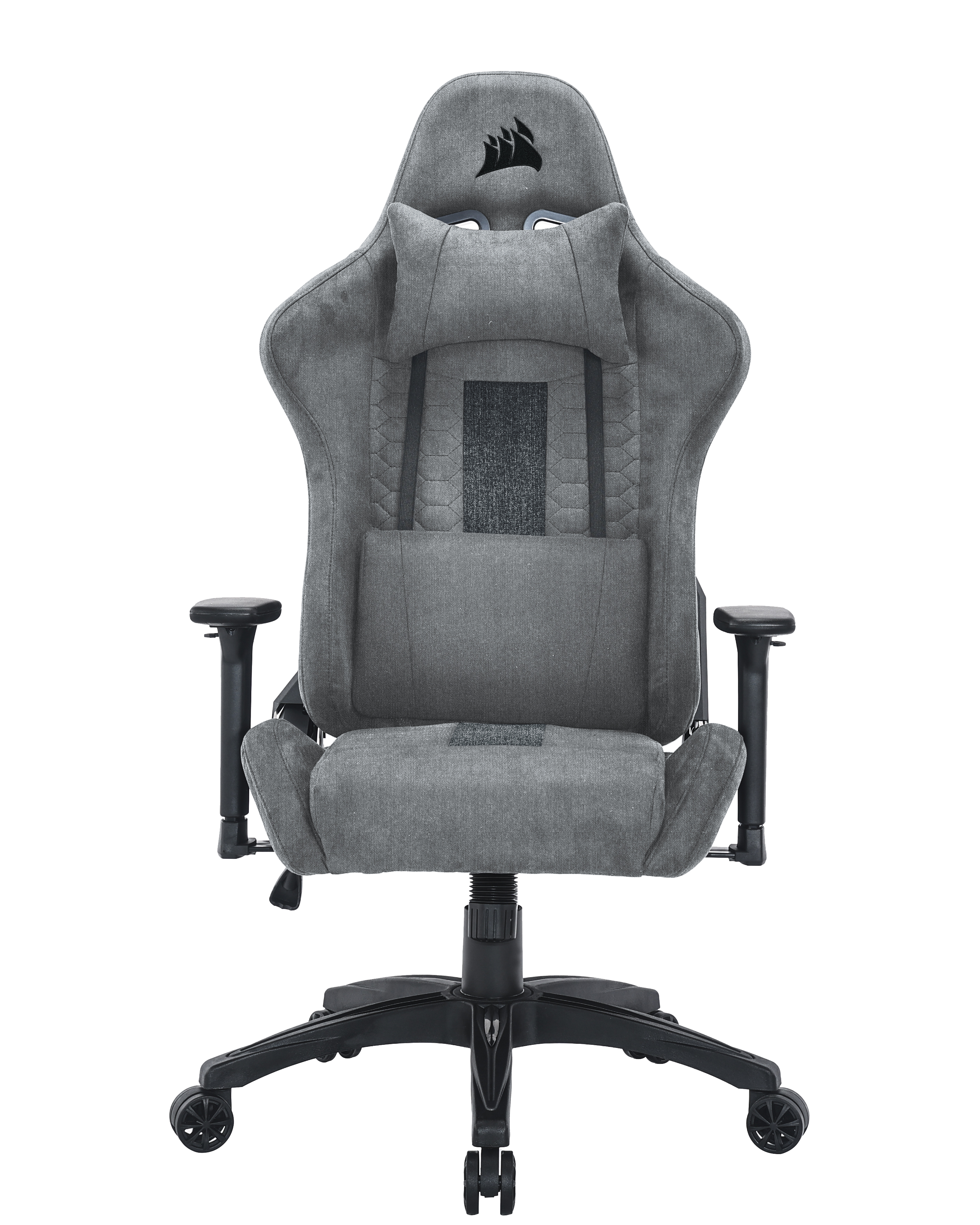 CORSAIR TC100 Fabric Gaming Chair, Relaxed Fit, Light Grey