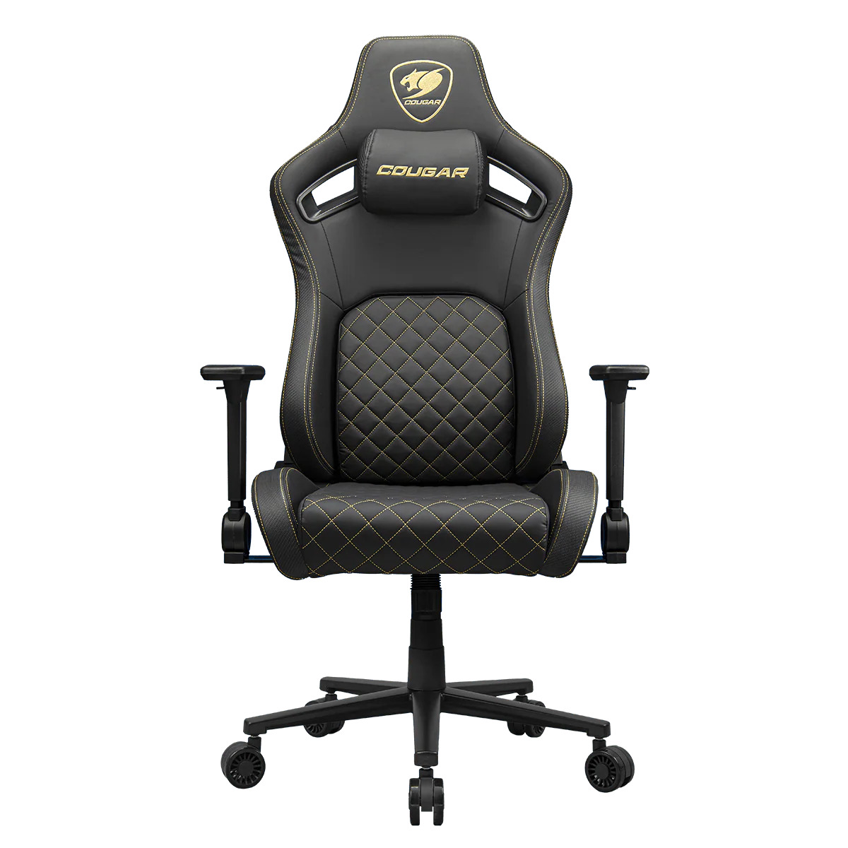 COUGAR Defensor Gold Gaming Chair Black/ Gold Leatherette