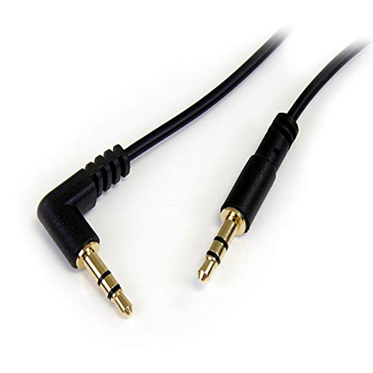 STARTECH Câble audio stéréo Slim à angle droit - M/M, 1 pied (3,5 mm)