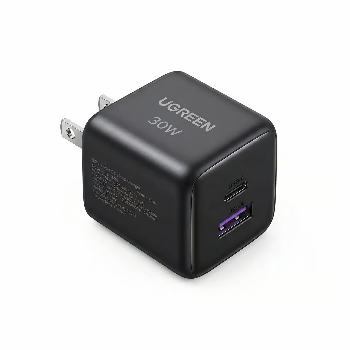 UGREEN 30W Dual USB C Wall Charger, 2 Port GaN PD