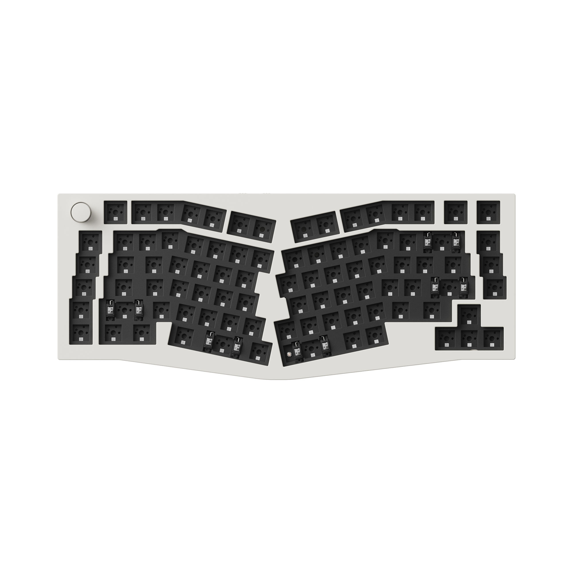 Keychron Q10 Max Swappable RGB Backlight Knob Version - Barebone - White