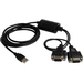 StarTech 2-Port FTDI USB to Serial RS232 Adapter Cable with COM Retention (ICUSB2322F)