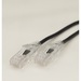 iCAN Super Slim Premium Cat6 28AWG 550Mhz Low NEXT (Near End Cross Talk) Super Speed Gigabit LAN Patch Cable with Clear Strand-relief Boots Black - 5ft (C6SLM-005BLK)